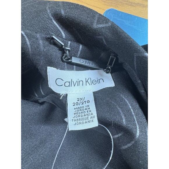 Calvin Klein Jacket Womens Size 2X Black Abstract All Over Logo Athleisure New - Picture 13 of 13